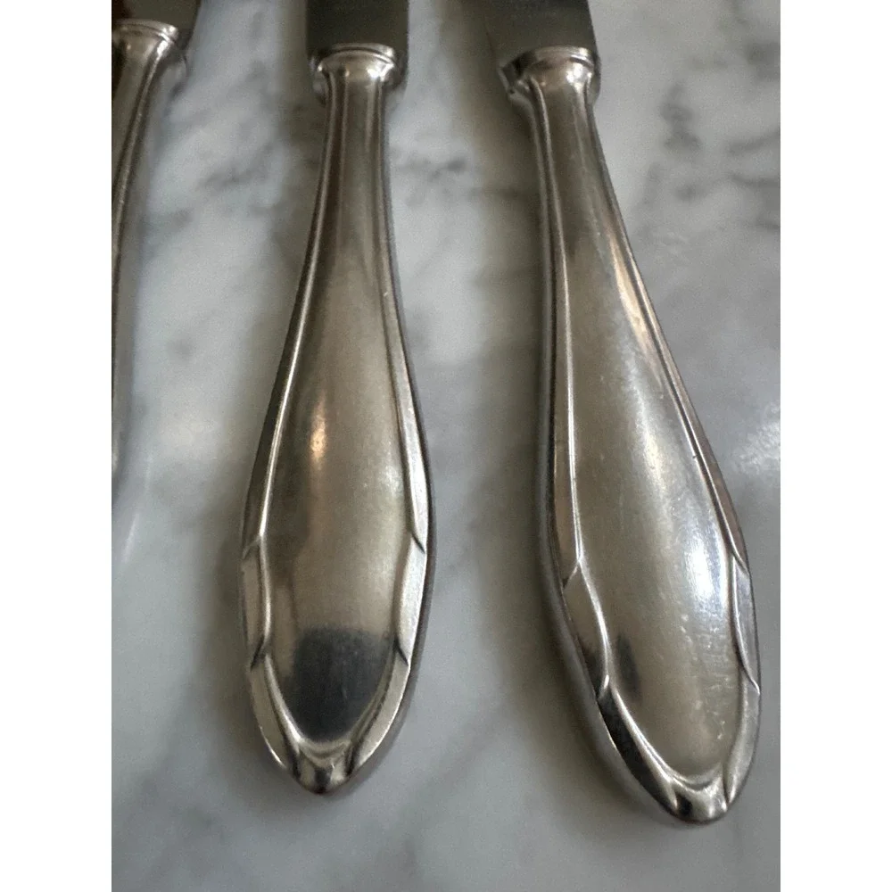 Eickhorn Roneusil Stainless Flatware 5pc Set 4 Knives 1 Spoon Solingen Germany
